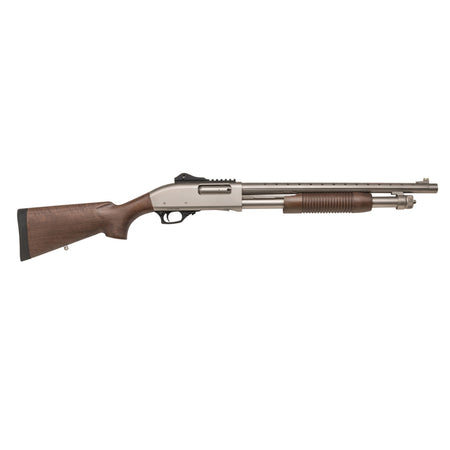 Tokarev USA 21000409 TX3 12 Gauge 18.50" 3" 5+1, Nickel Metal Finish, Turkish Walnut Stock, Fiber Optic & Ghost Ring Sight (Accepts Mossberg 590 Furniture)