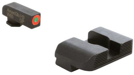AmeriGlo GL434 Protector Glock Sight Set for .45/.357 – Green Tritium Orange Outline Front with Black Serrated Rear