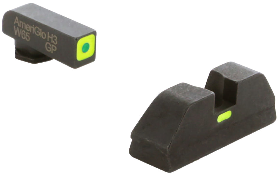 AmeriGlo GL615 CAP Night Sight Set for Glock Gen 1-4 .45/.357 – Green Tritium LumiGreen Front & Rear