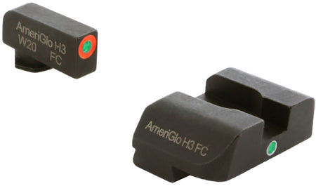 AmeriGlo GL201 i-Dot Glock Sight Set – Green Tritium Orange Outline Front Sight with Green Tritium Rear