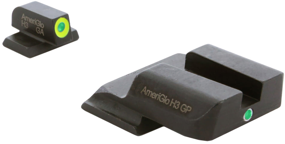 AmeriGlo SW301 i-Dot Night Sight Set for Smith & Wesson M&P – Green Tritium LumiGreen Front & Green Tritium Rear