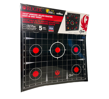 Ruger 10/22 Splash Adhesive Target Kit 12.5x12.5 Inch 5 Pack