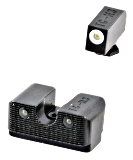TruGlo TG231G2W Tritium Pro High Green Tritium Night Sights White Outline Glock Compatible