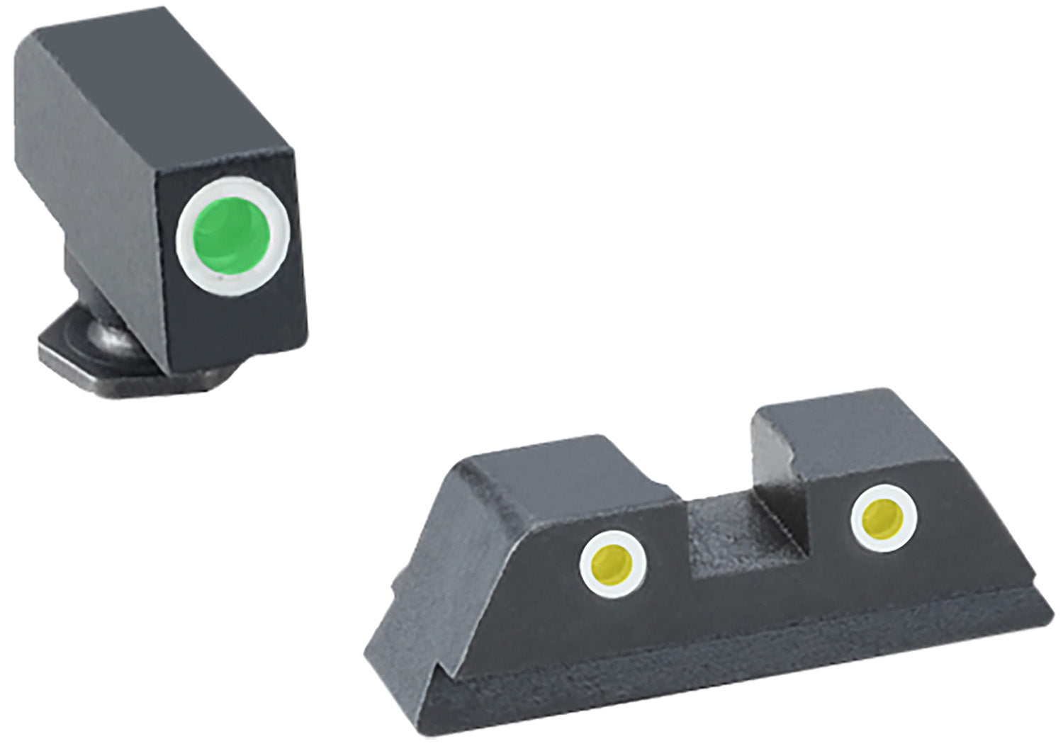TruGlo TG231G1AW Tritium Pro Green Tritium White Outline Sights for Glock 42/43 Series