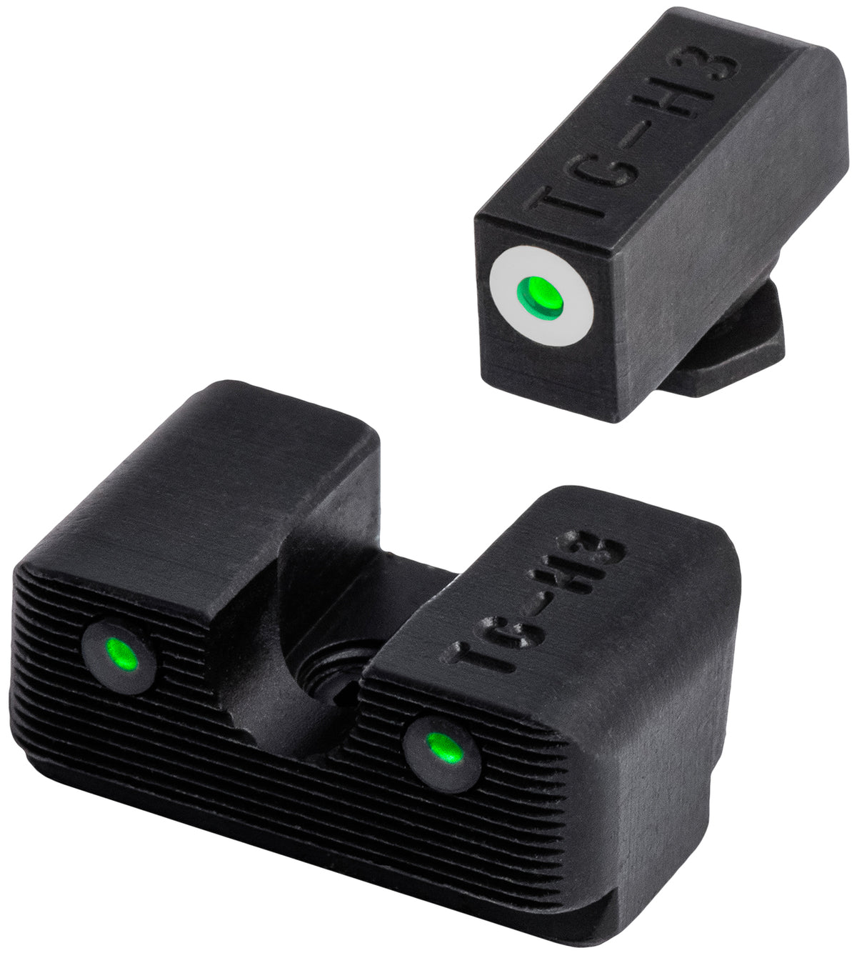 TruGlo TG231G1W Tritium Pro Low Green Tritium White Outline Front/Rear Sights for Glock