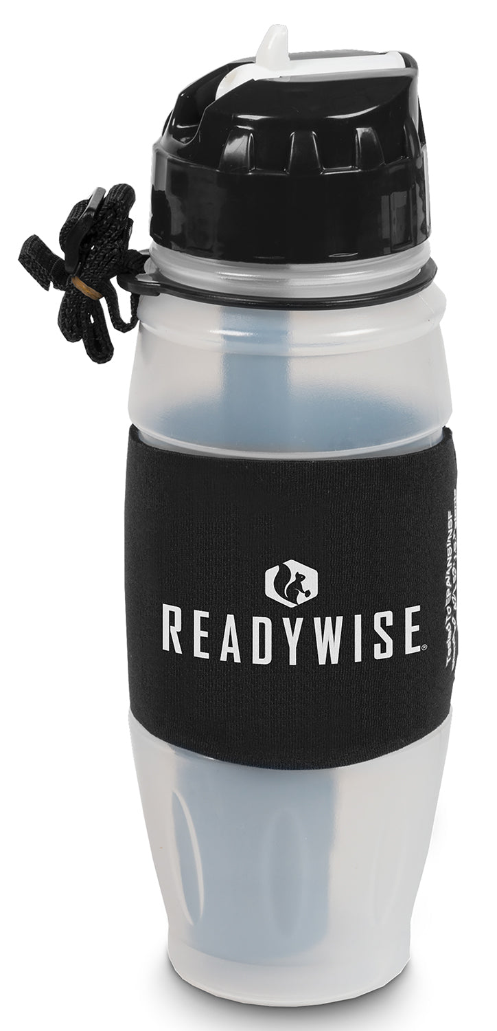 ReadyWise RW08000 BPA-Free 28 oz Water Filter Bottle with Insulator Sleeve