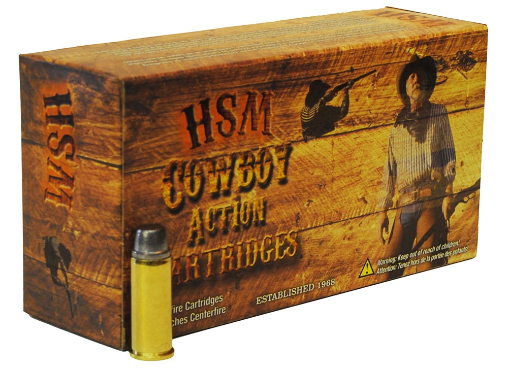 HSM .44 Magnum Cowboy Action 200 grain LEAD Round Nose Flat Point ammunition