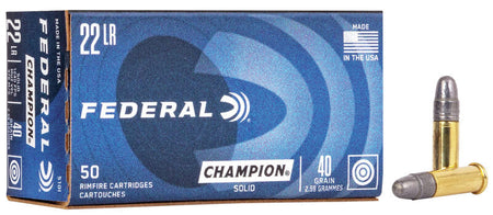 Federal .22 Long Rifle Lightning Champion Training 40 grain Lead Round Nose ammunition