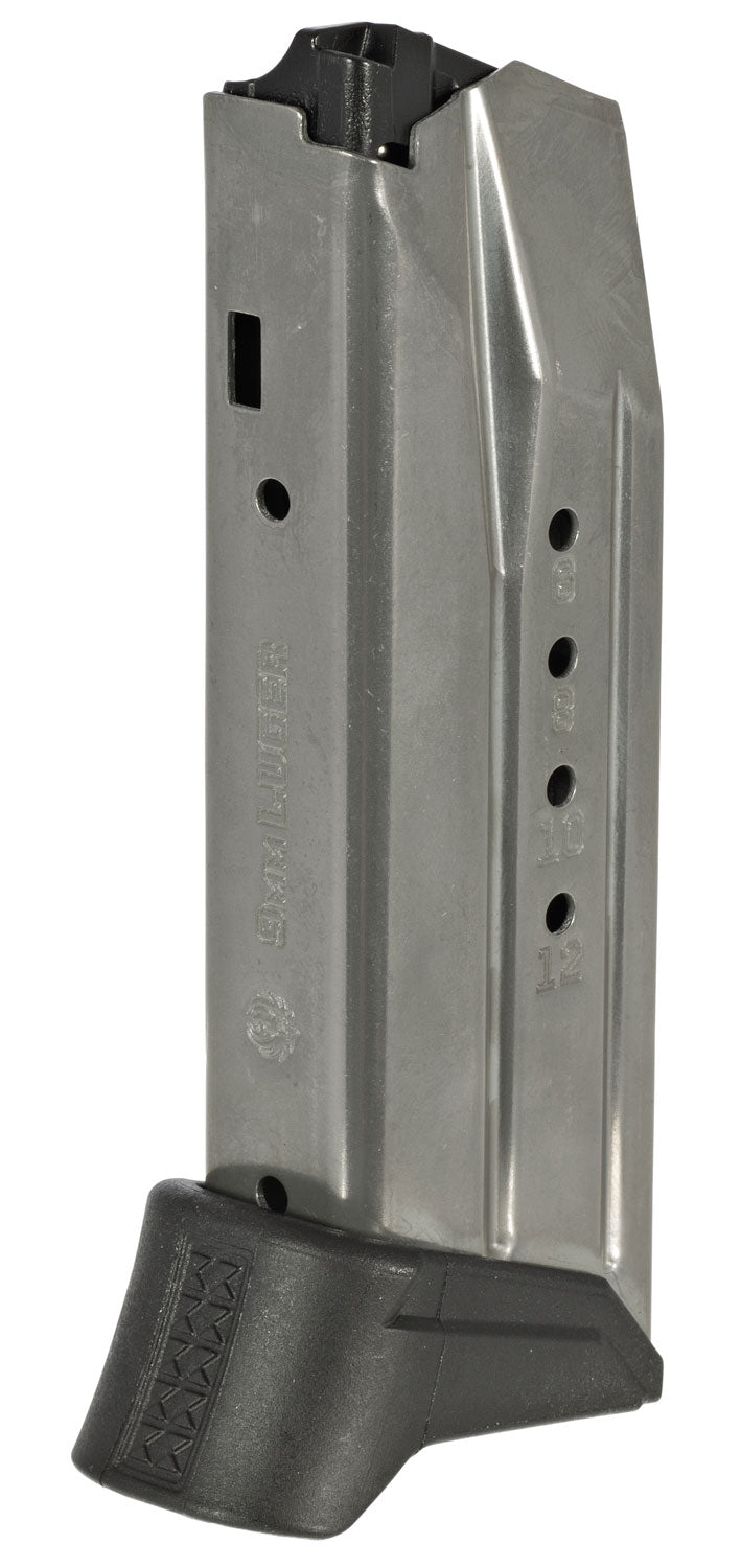 Ruger 90618 9mm Luger 12rd American Pistol Compact Magazine Nickel Steel