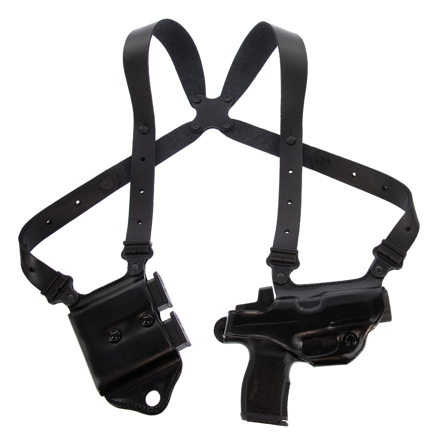 Galco Miami Classic II Black Steerhide Shoulder System Glock 17 Gen1-5 19 Gen1-5 Right Hand