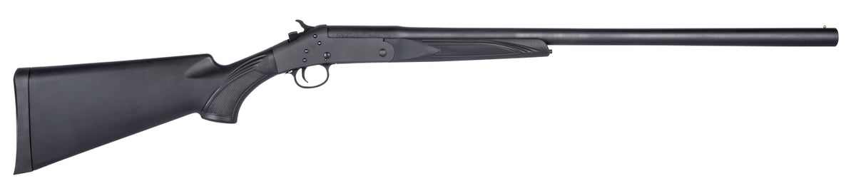 Stevens 22557 301 12 Gauge Break Open 3" 1rd 26" Matte Black Single Shot Barrel, Matte Black Carbon Steel Receiver, Fixed Matte Black Synthetic Stock, Ambidextrous