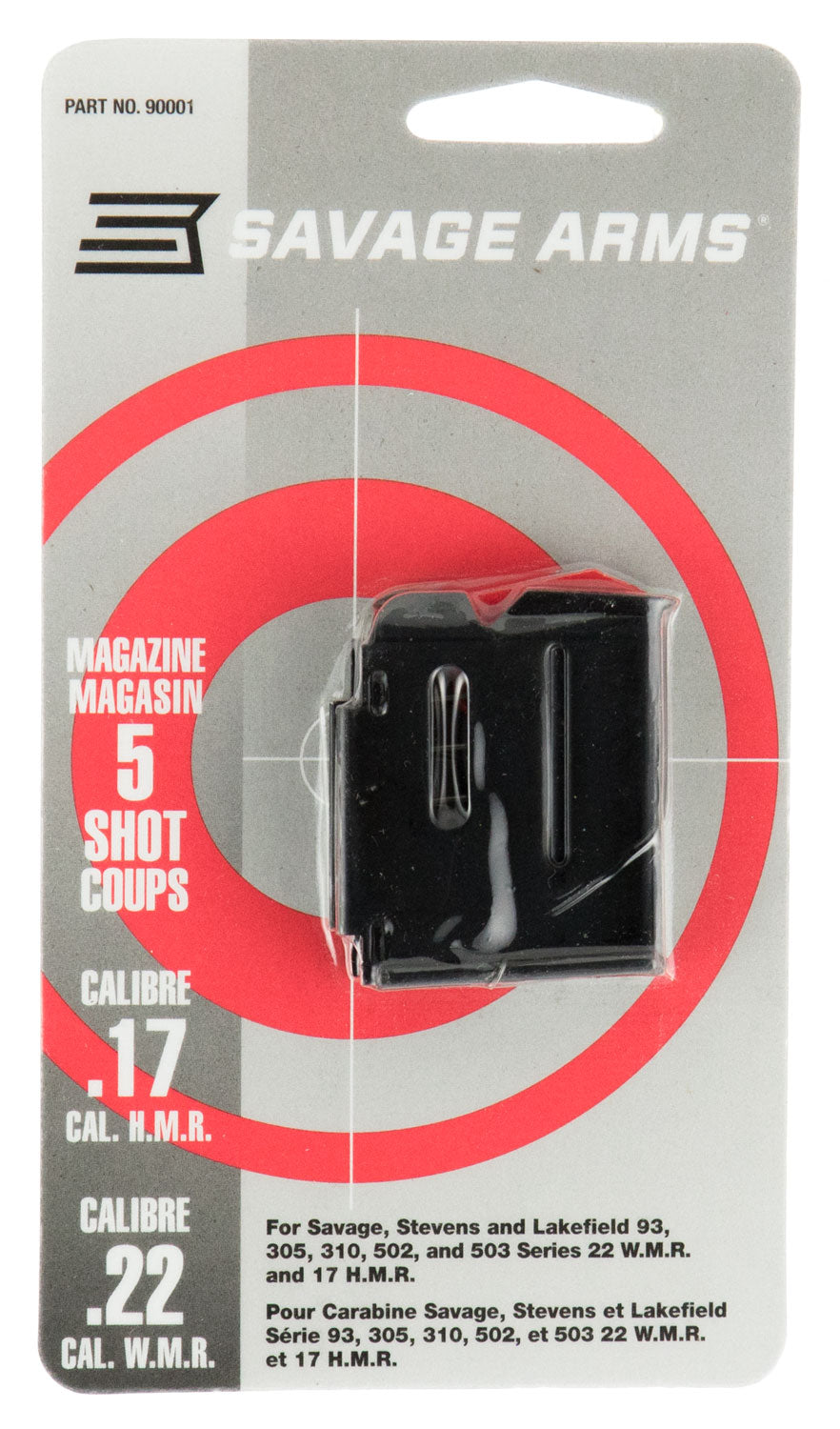 Savage 93 Series 5-Round Blued Steel Spare Magazine - .17 HMR/.22 WMR Rimfire