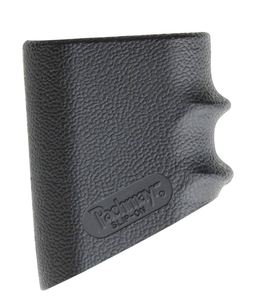 Pachmayr 05108 Medium Pistol Slip-On Grip Size 3 Finger Groove Black Rubber