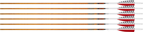 Easton 6.5 Carbon Legacy 400 4-Inch Left Helical Feather Arrow Pack of 6
