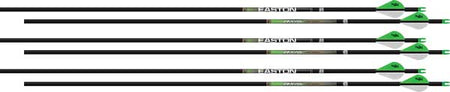 Easton Axis 4MM Long Range 400 Spine Arrow Pack with 2" Blazer Vanes (6-Pack)