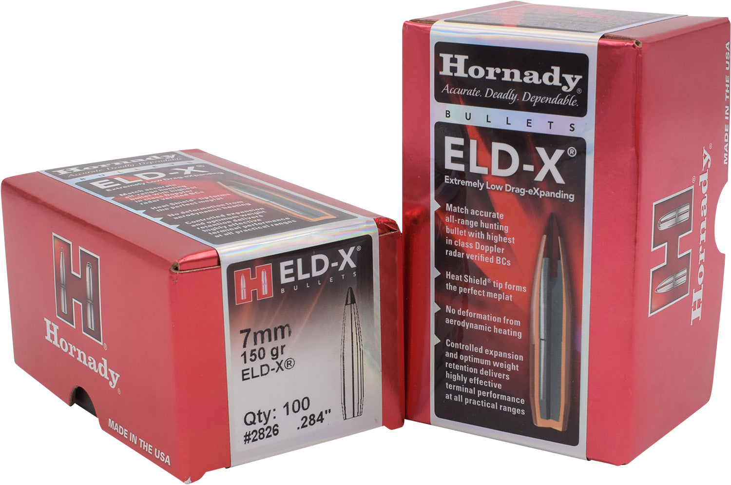 Hornady 2826 ELD-X .284 Caliber 150 Grain Reloading Bullets Box of 100