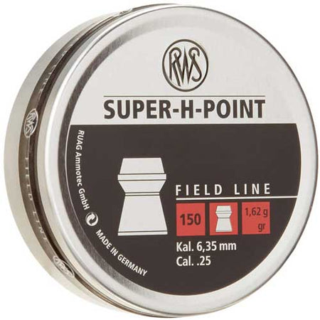 RWS .25 Caliber Super-H-Point 25 Grain Field Pellets 150-Pack