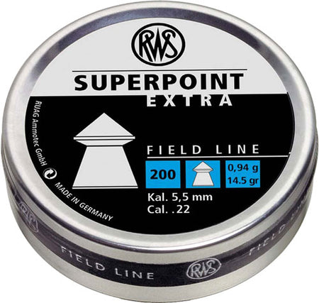 RWS .22 Superpoint Extra Pointed Air Gun Pellets 14.5 Grain 200-Pack