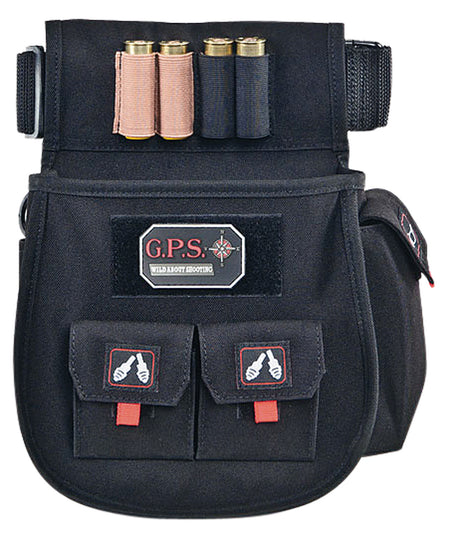 GPS Bags 1094CSP Black Deluxe Double Shotshell Waist Pouch Adjustable Belt