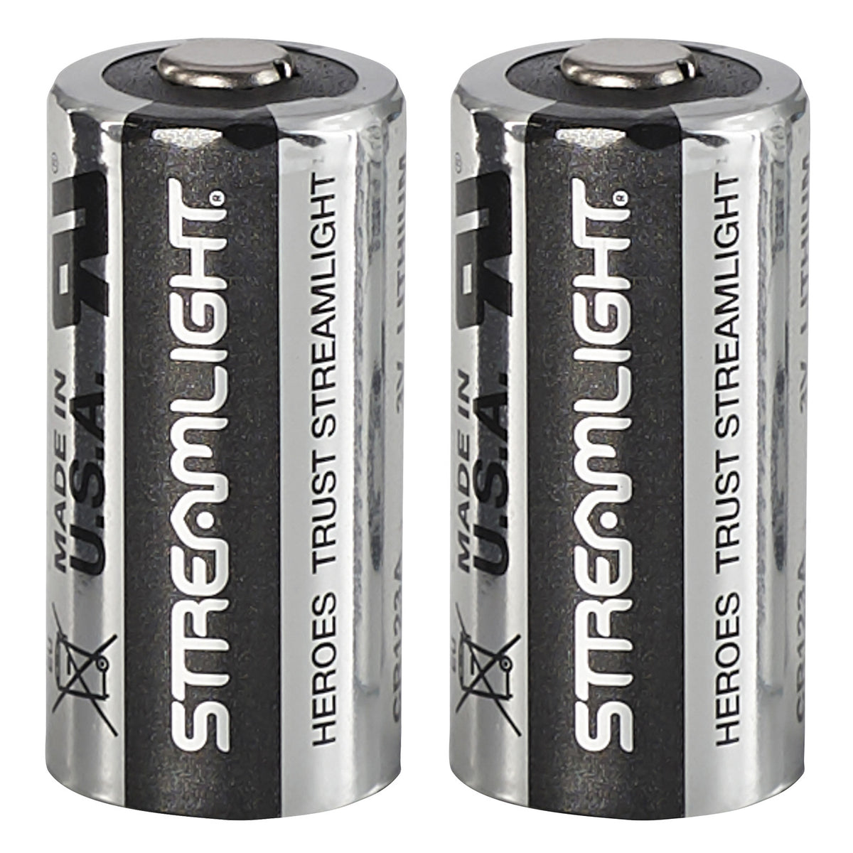 Streamlight 85175 CR123A 3.0 Volt Lithium Batteries for Flashlights, 2-Pack