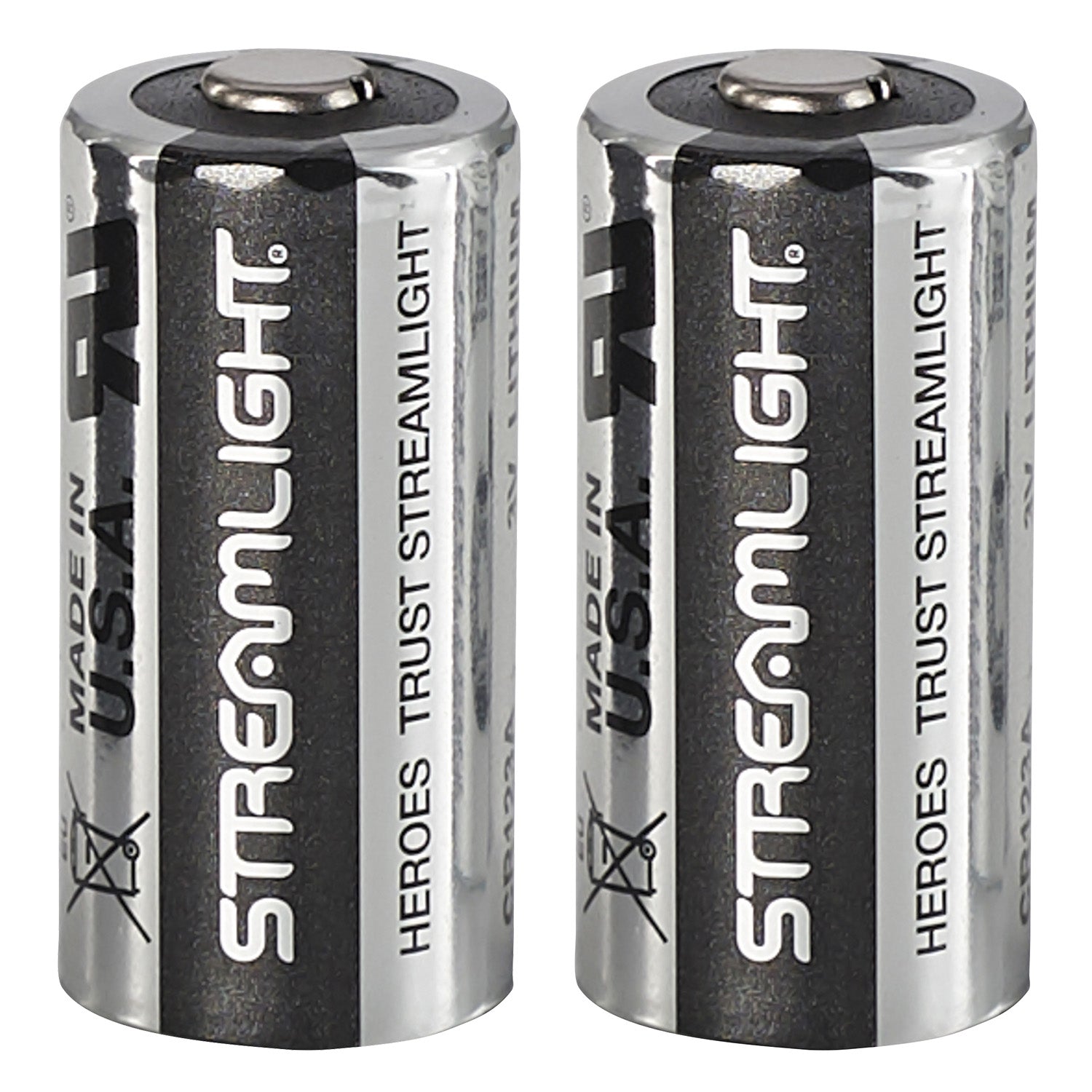 Streamlight 85175 CR123A 3.0 Volt Lithium Batteries for Flashlights, 2-Pack