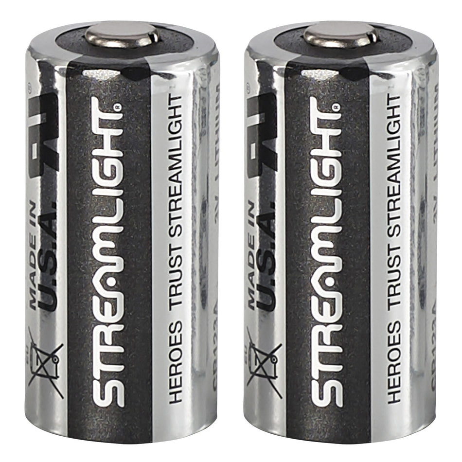 Streamlight 85175 CR123A 3.0 Volt Lithium Batteries for Flashlights, 2-Pack