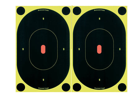 Birchwood Casey 34710 Shoot-N-C Self-Adhesive Silhouette Reactive Paper Target 7" Oval 6 Pack