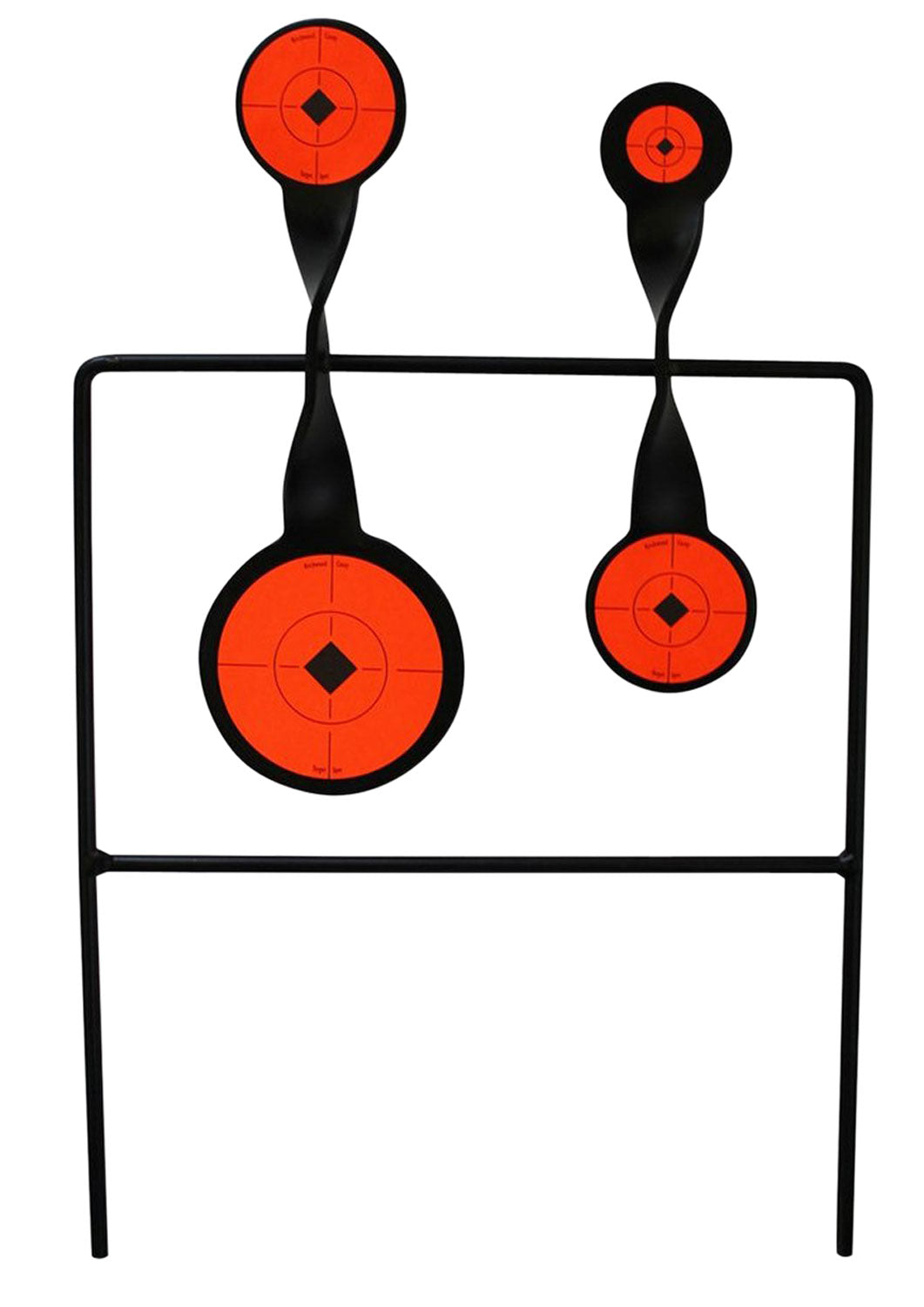 Birchwood Casey 46422 World of Targets Duplex Rimfire Steel Spinner Target Black/Orange 3-Paddle