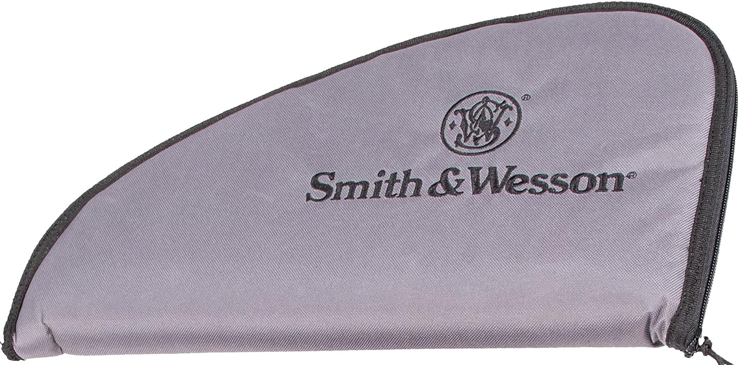 M&P Accessories 110020 Defender Large Black/Gray Nylon Pistol Case with Heavy Duty Hardware