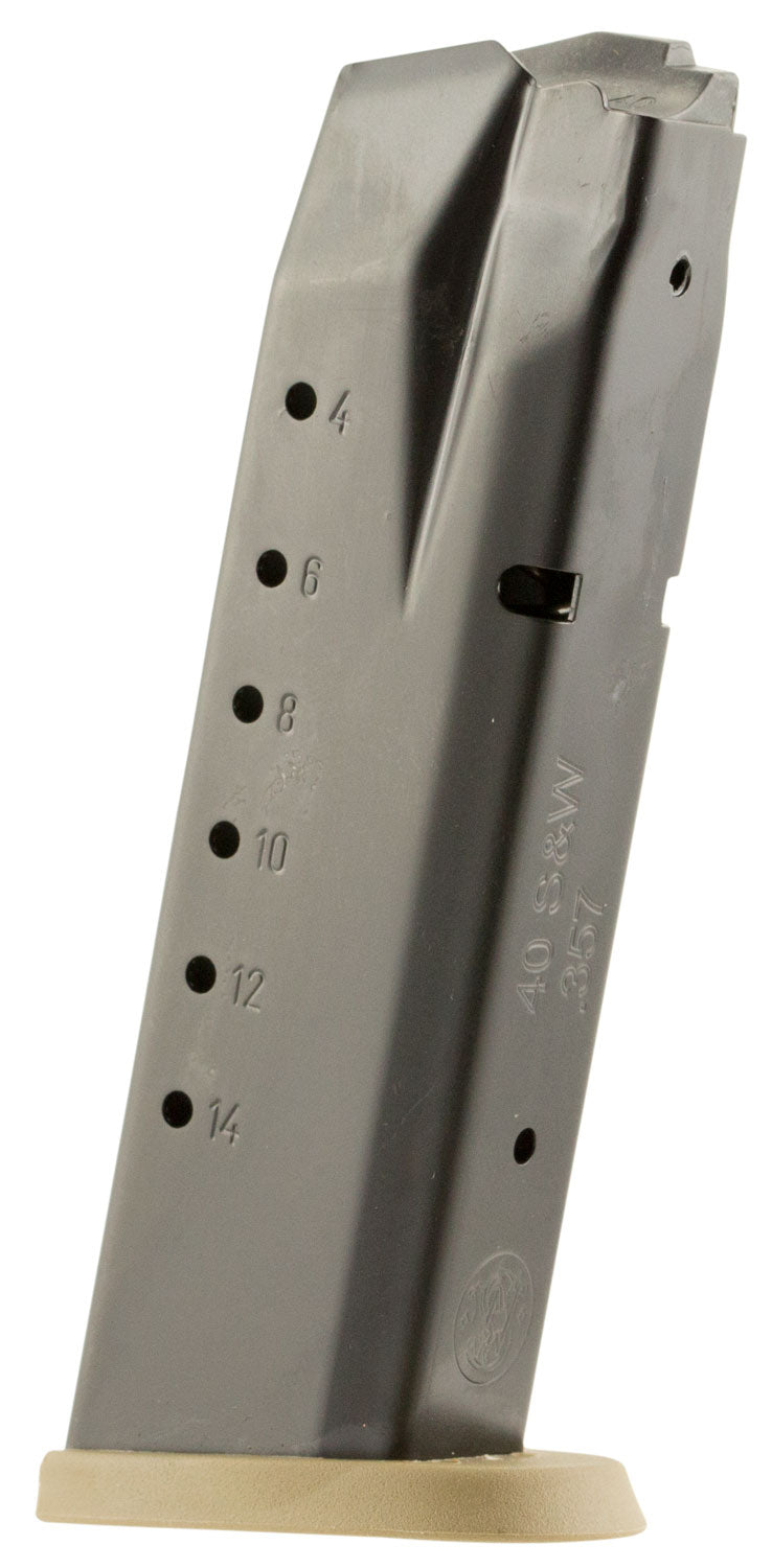 Smith & Wesson M&P 15rd .40 S&W Blued/Brown Floor Plate Steel Pistol Magazine