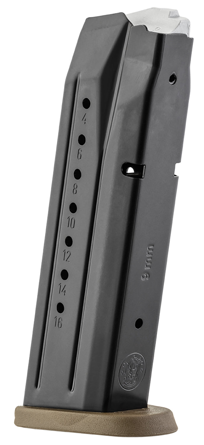 Smith & Wesson M&P 17rd 9mmLuger Blued/Brown Floor Plate Steel Pistol Magazine