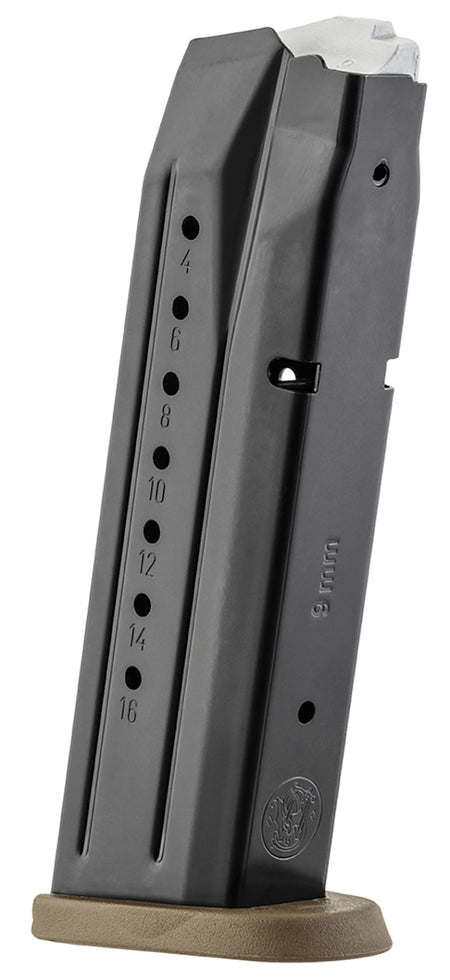 Smith & Wesson M&P 17rd 9mmLuger Blued/Brown Floor Plate Steel Pistol Magazine