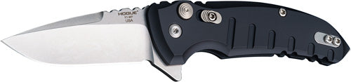 Hogue X1 Microflip 2.75" Drop Point Folder Black Aluminum Scales