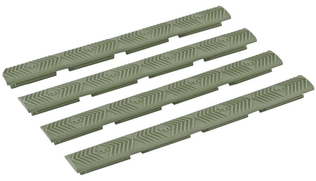 Ergo 4332OD WedgeLok OD Green Rubber M-LOK Slot Covers Low Profile Aggressive Texture 4 Per Pack