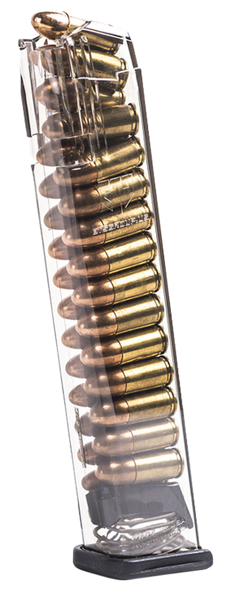 ETS Group 27rd 9mm Luger Extended Competition Pistol Magazine for Glock 17/18/19/26/34/45 Gen1-5 Clear