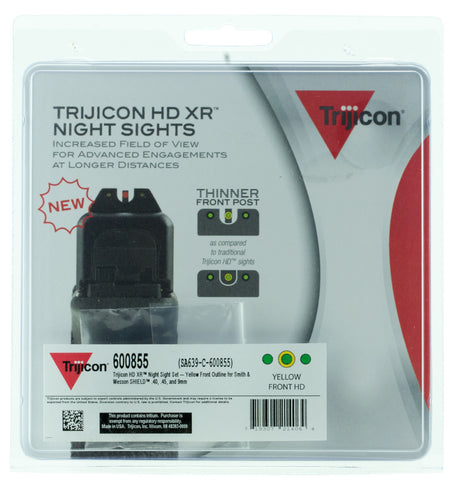 Trijicon 600855 HD XR Tritium Night Sight Set for S&W M&P Shield, Shield Plus & M&P Shield M2.0