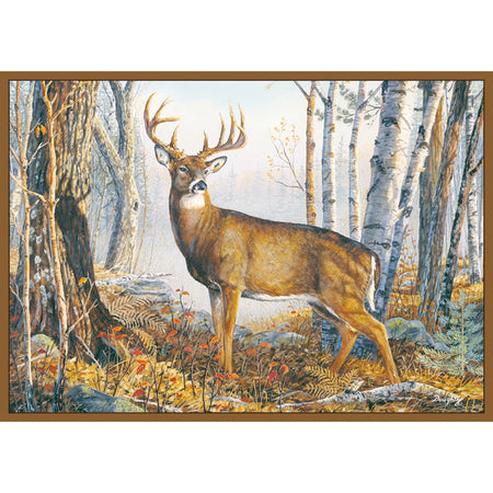 Whitetail Deer Custom Printed Area Rug 37x52 Inches