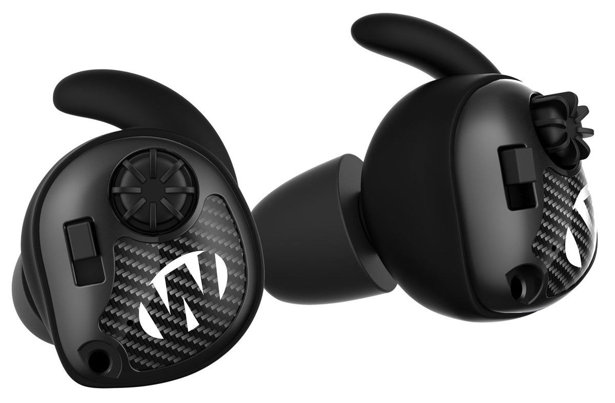 Walker's GWPSLCR Silencer Electronic Ear Buds 25 dB NRR In the Ear Carbon Fiber Accents