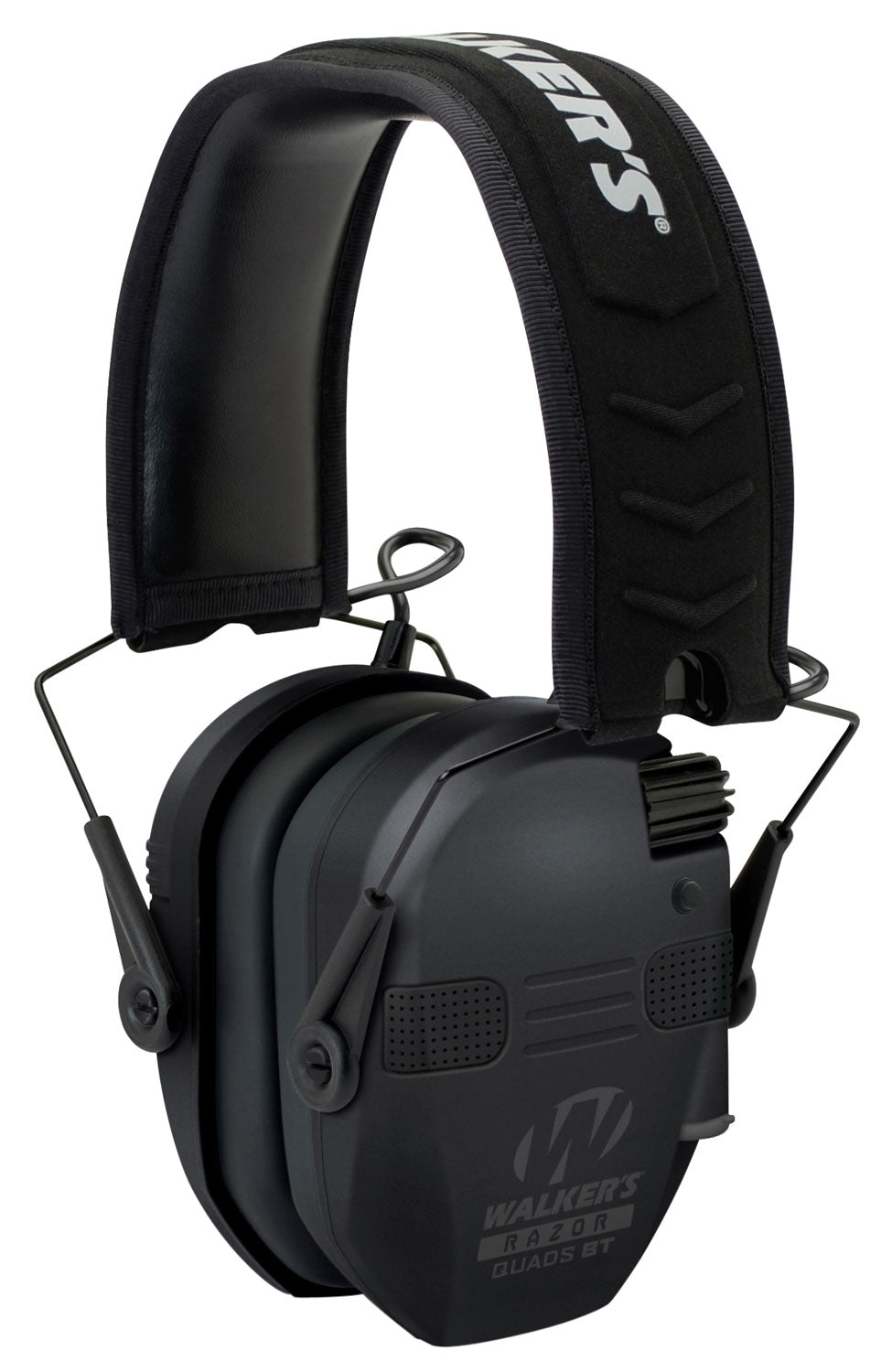 Walker's GWPRSEQMBT Razor Slim Electronic Muff Quad Mic Bluetooth 23 dB Black Polymer