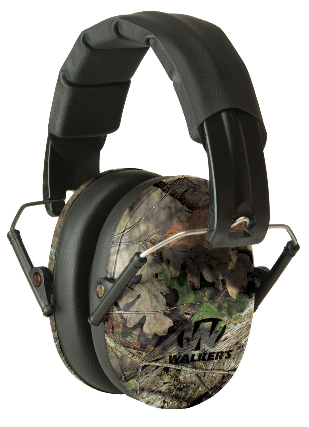 Walker's Pro Low Profile Passive Earmuff 22dB NRR Mossy Oak Camouflage Folding Design