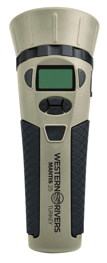 Western Rivers GC25TKY Mantis Turkey Call, 25 Signature Sounds, LED Screen, Tan Plastic