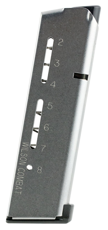 Wilson Combat 500C .45 ACP 8rd Elite Tactical 1911 Magazine Lo-Profile Steel Baseplate Stainless