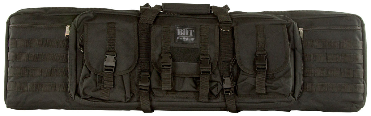 Bulldog BDT4043B Tactical Single Black Nylon Rifle Case, Lockable Zippers and Deluxe Padded Backstraps