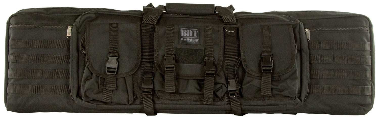 Bulldog BDT4043B Tactical Single Black Nylon Rifle Case, Lockable Zippers and Deluxe Padded Backstraps