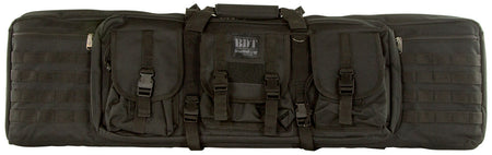 Bulldog BDT4043B Tactical Single Black Nylon Rifle Case, Lockable Zippers and Deluxe Padded Backstraps
