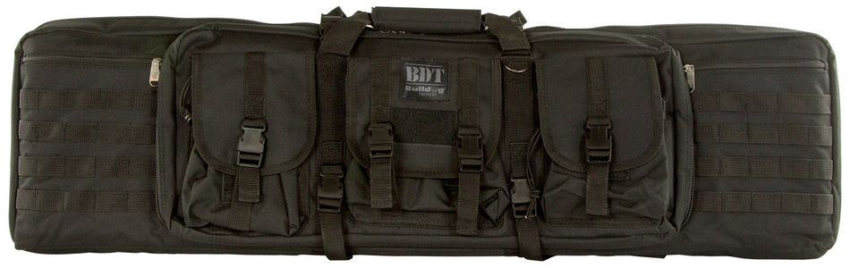 Bulldog BDT4043B Tactical Single Black Nylon Rifle Case, Lockable Zippers and Deluxe Padded Backstraps