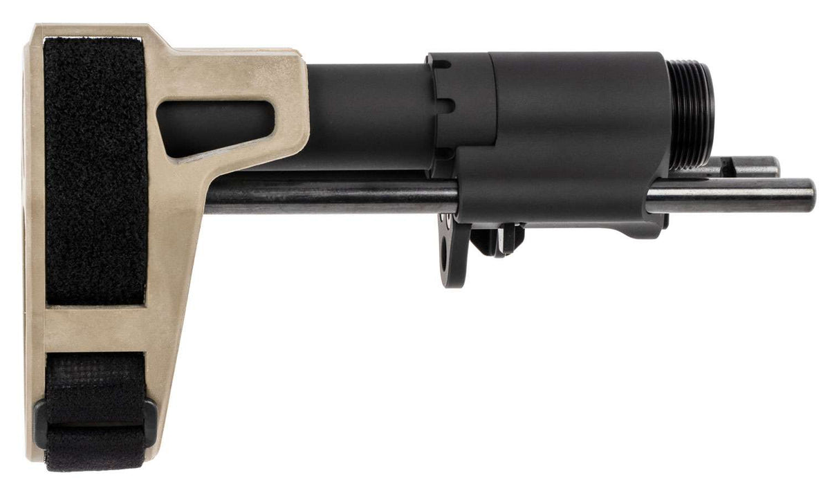 SB Tactical SB PDW FDE Pistol Stabilizing Brace, 3-Position, AR-15 Compatible, Black Tube
