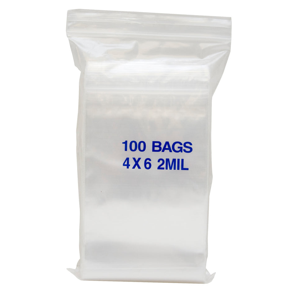 Resealable Zip Lock Plastic Bags 4 x 4 Inch 100 Pack Clear for Packaging Small Items