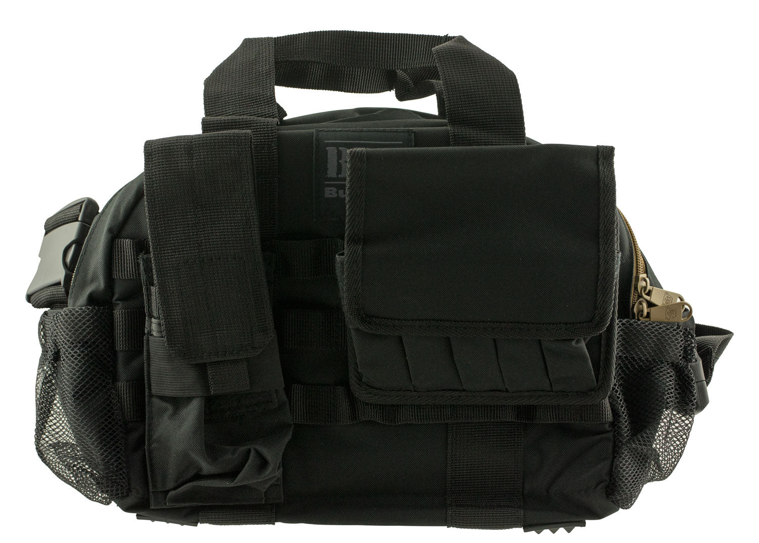 Bulldog BDT940B Tactical Range Bag Black Finish, Dual MOLLE Mag Pouches and High-Vis Accessory Pocket