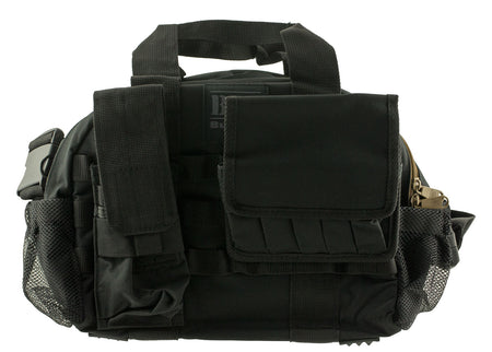 Bulldog BDT940B Tactical Range Bag Black Finish, Dual MOLLE Mag Pouches and High-Vis Accessory Pocket